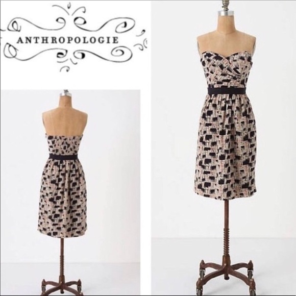 Anthropologie Burlapp Silk Dress Size 4 - Picture 5 of 8